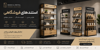 استند های فروشگاهی چوب فلز